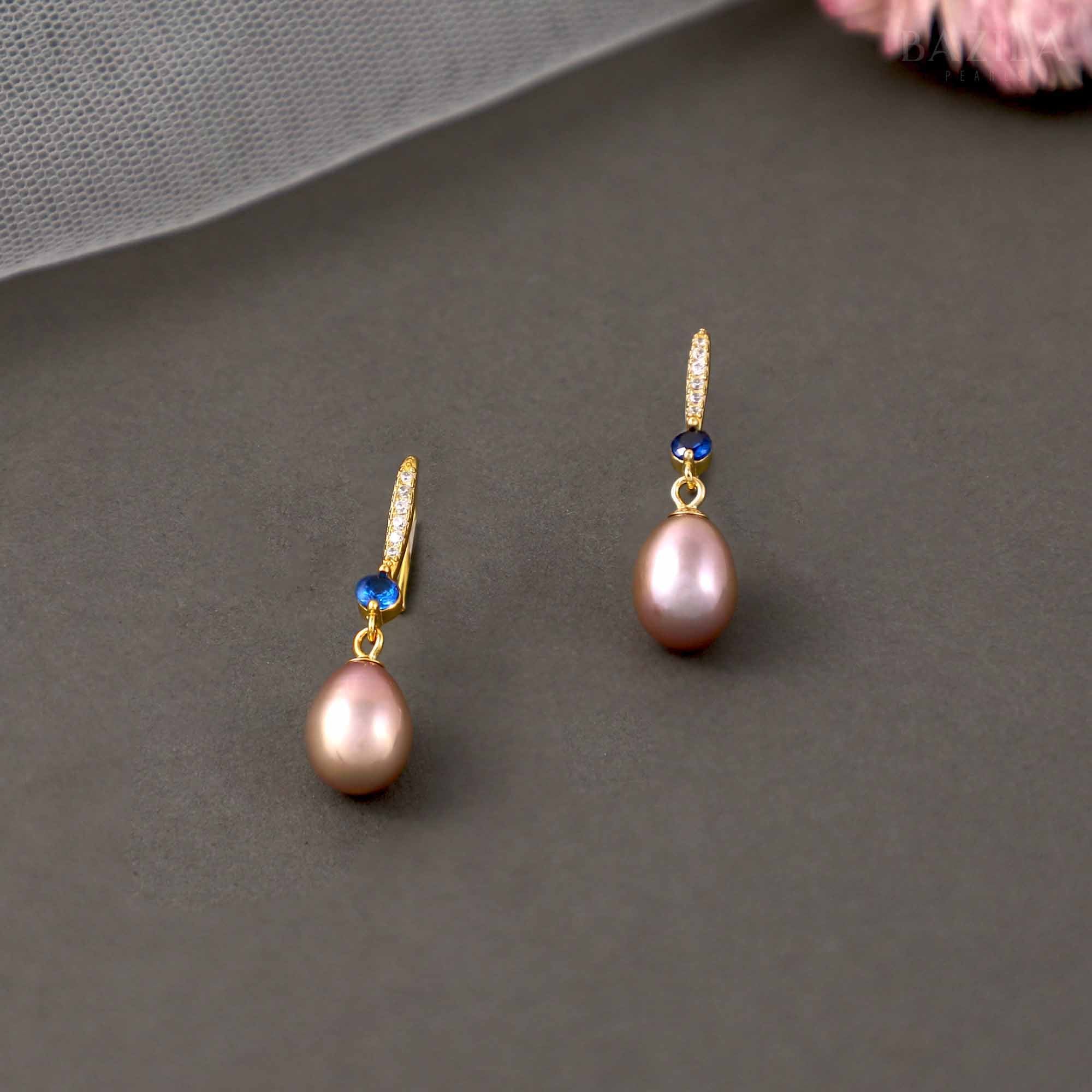 Pink Pearl Pendant with Gold Chain