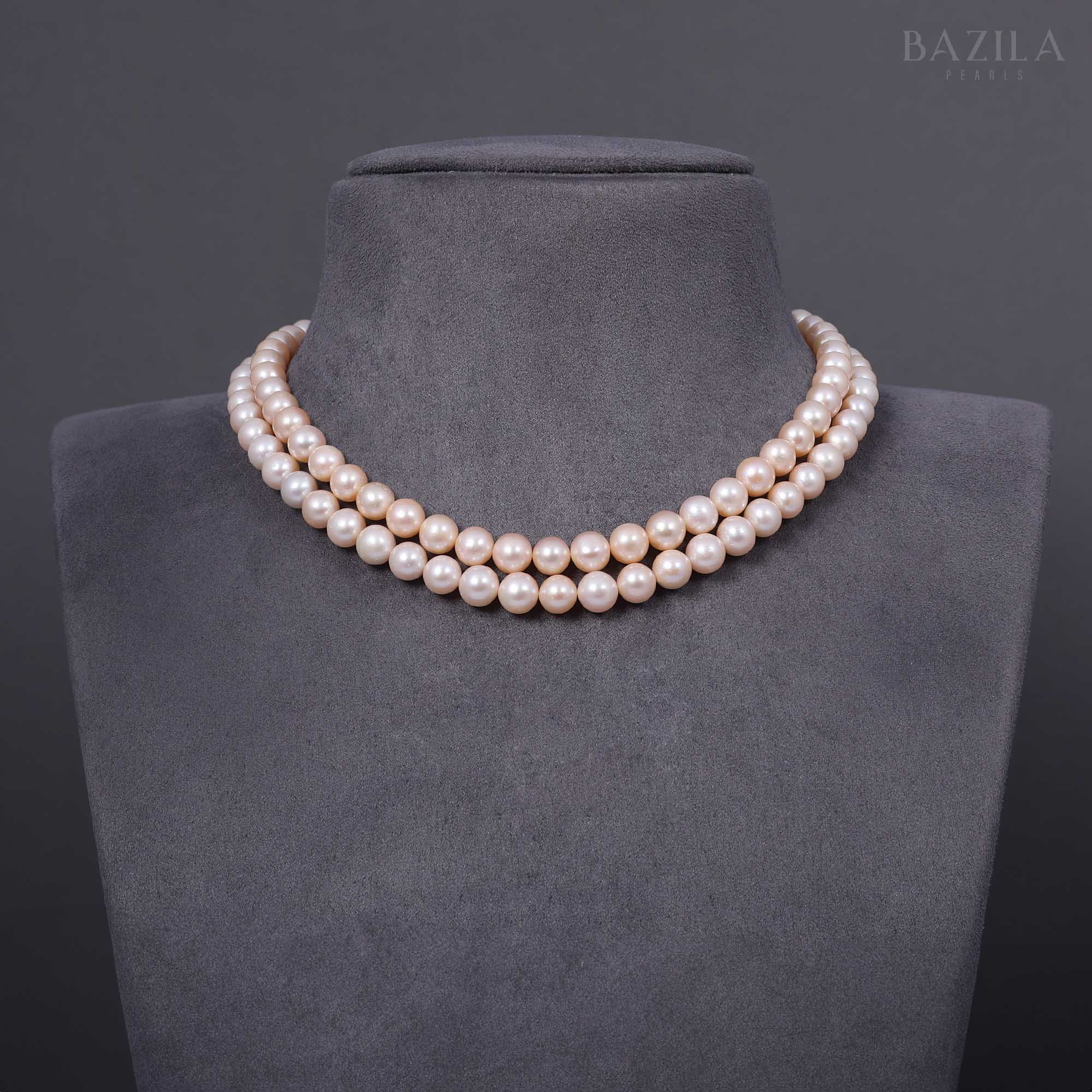 Timeless Twin Strand Pearl Necklace