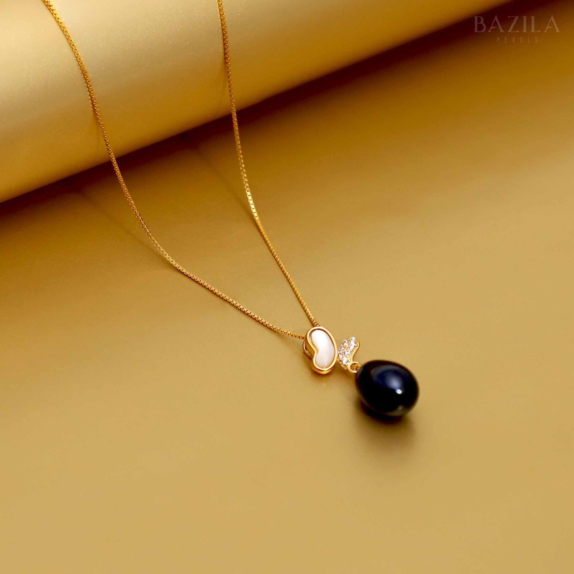 Noir Blossom Mother-of-Pearl Pendant