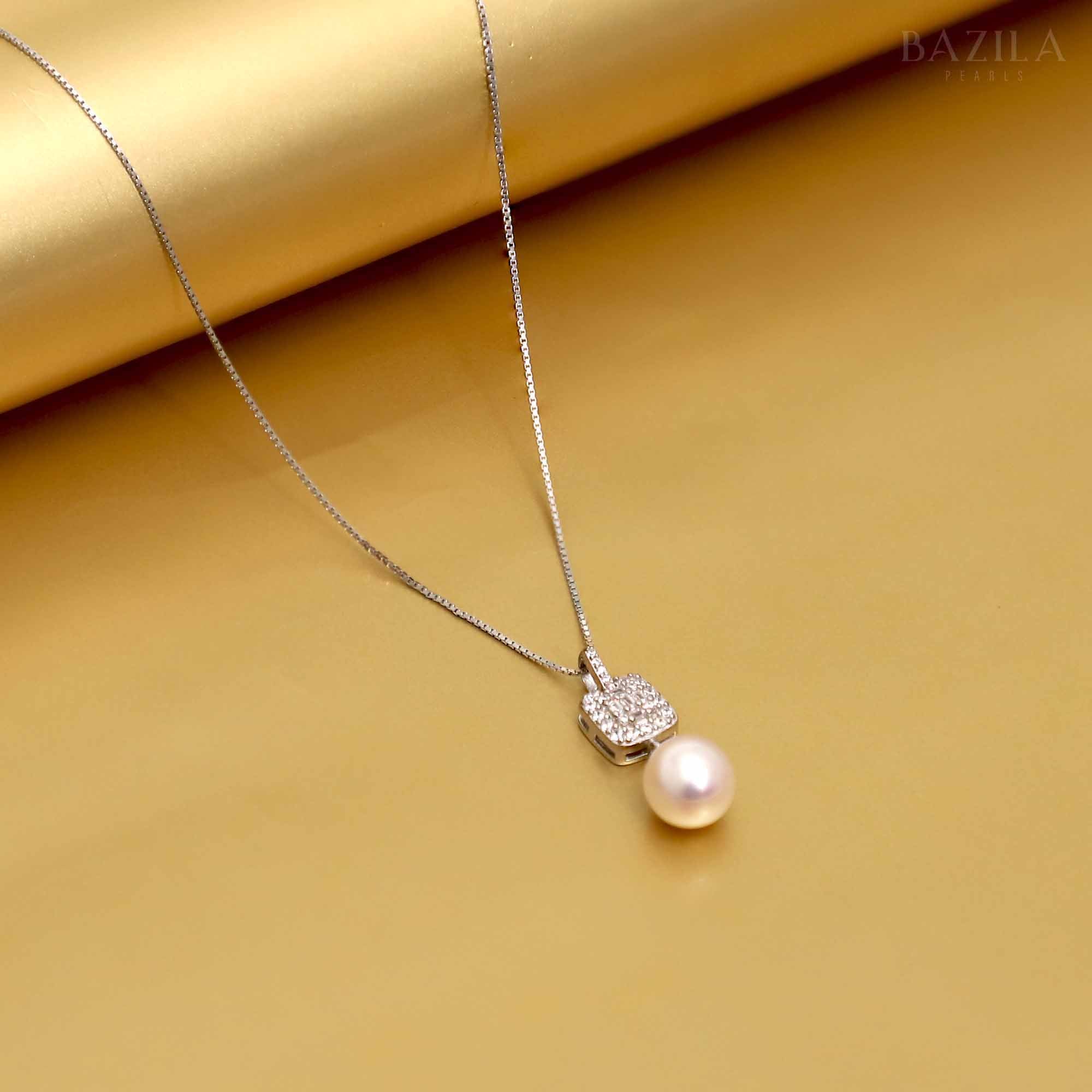 Regal Shine Pearl & Zircon Pendant