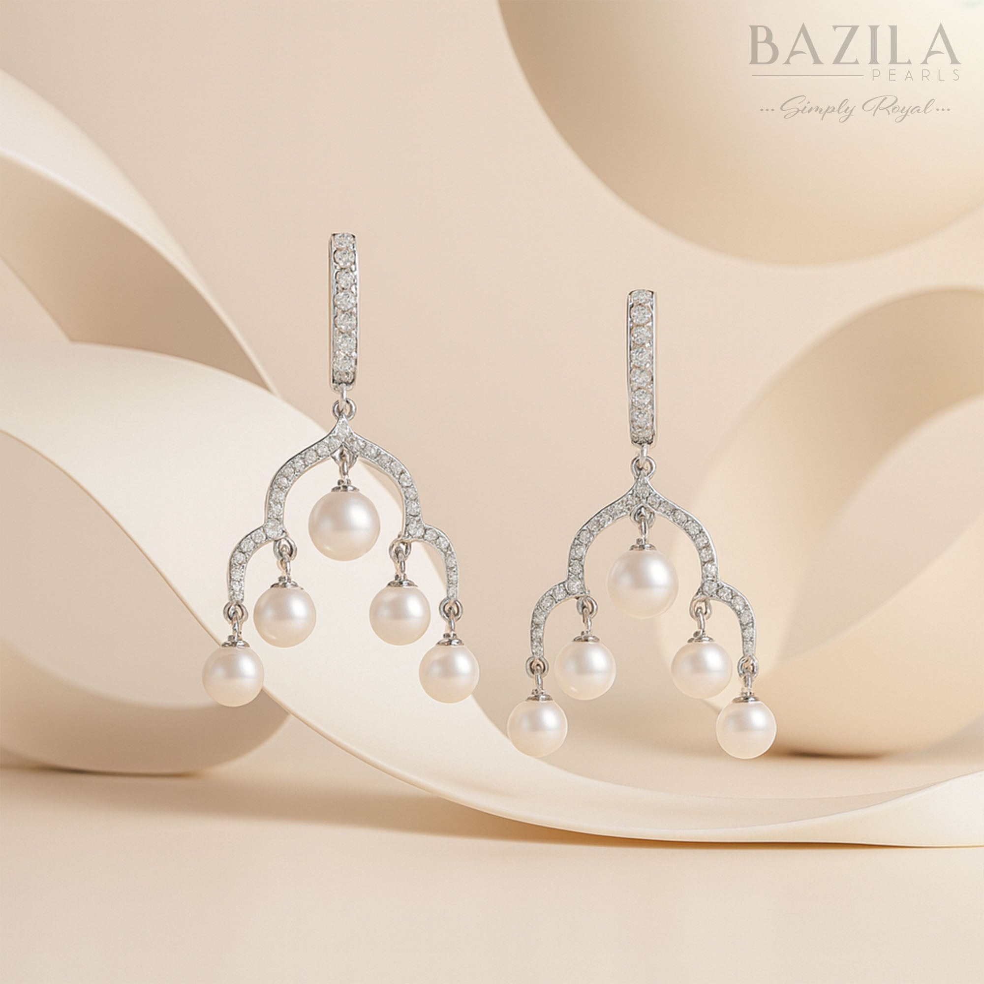 Freshwater Cultured Pearl Chandelier Dangle Earrings