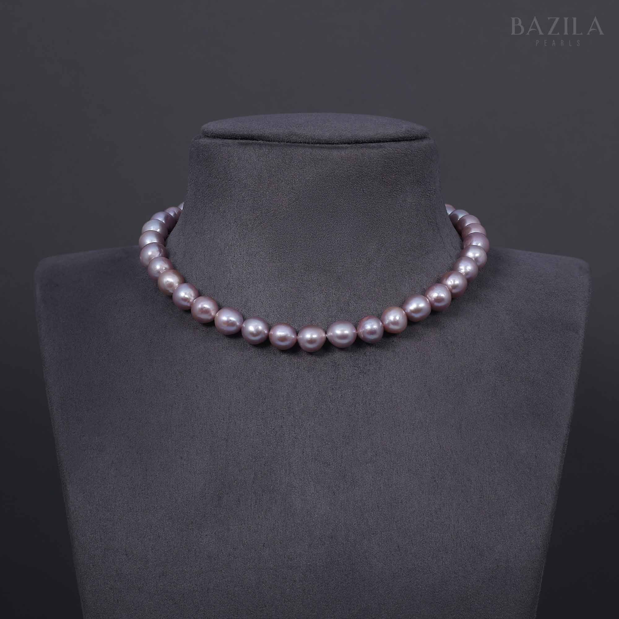 Lavender Lustre Pearl Necklace