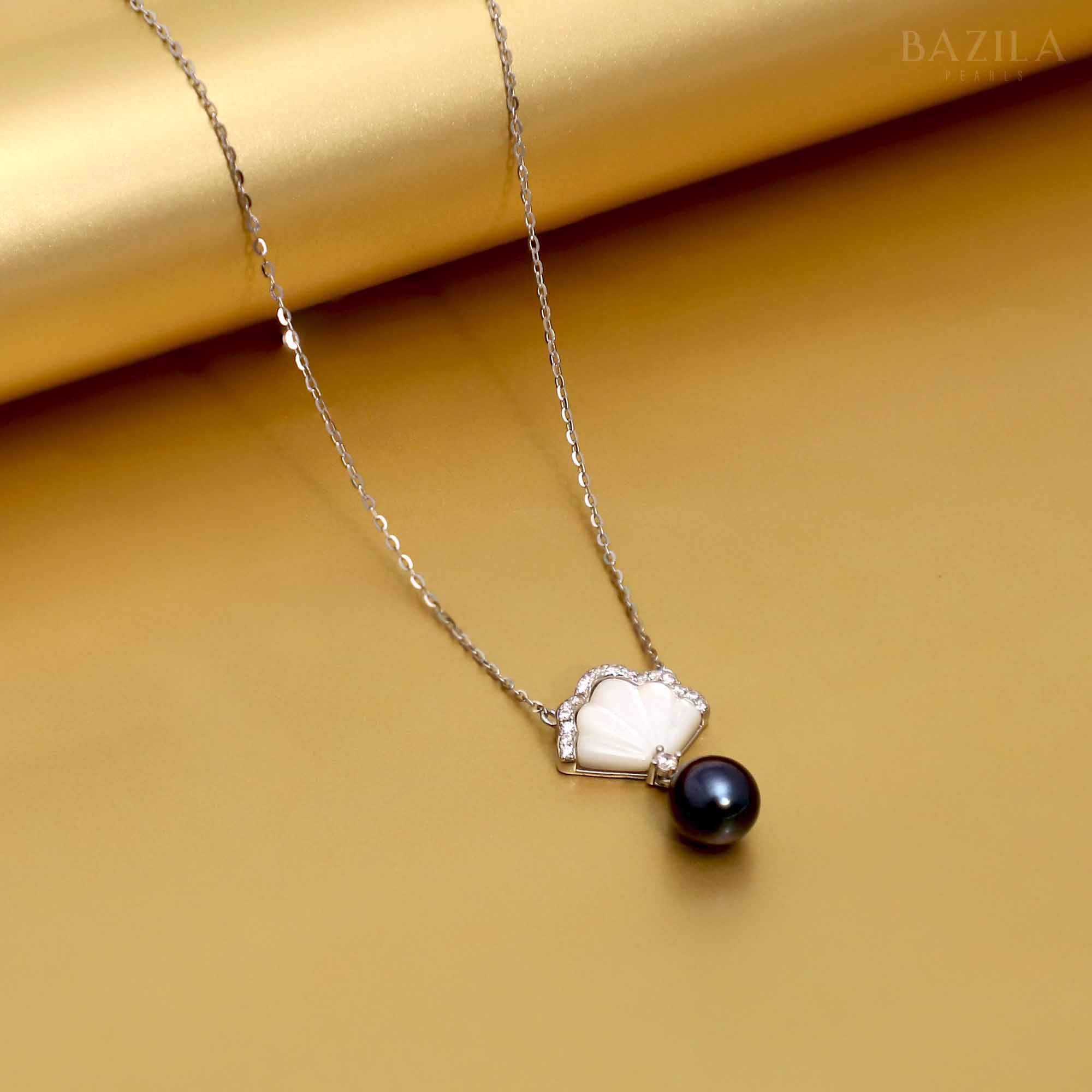 Midnight Pearl & Mother-of-Pearl Necklace
