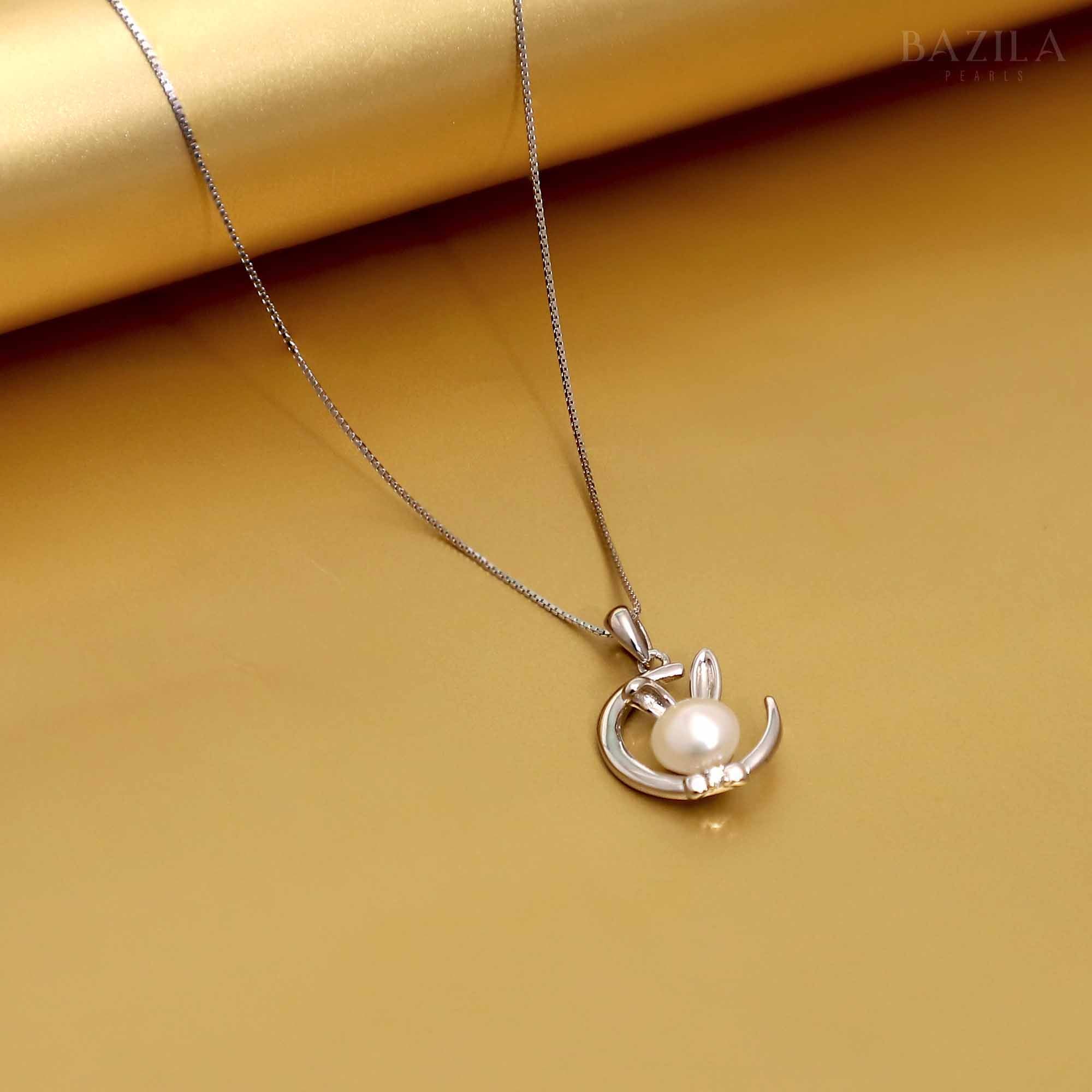 Lunar Pearl Charm Pendant