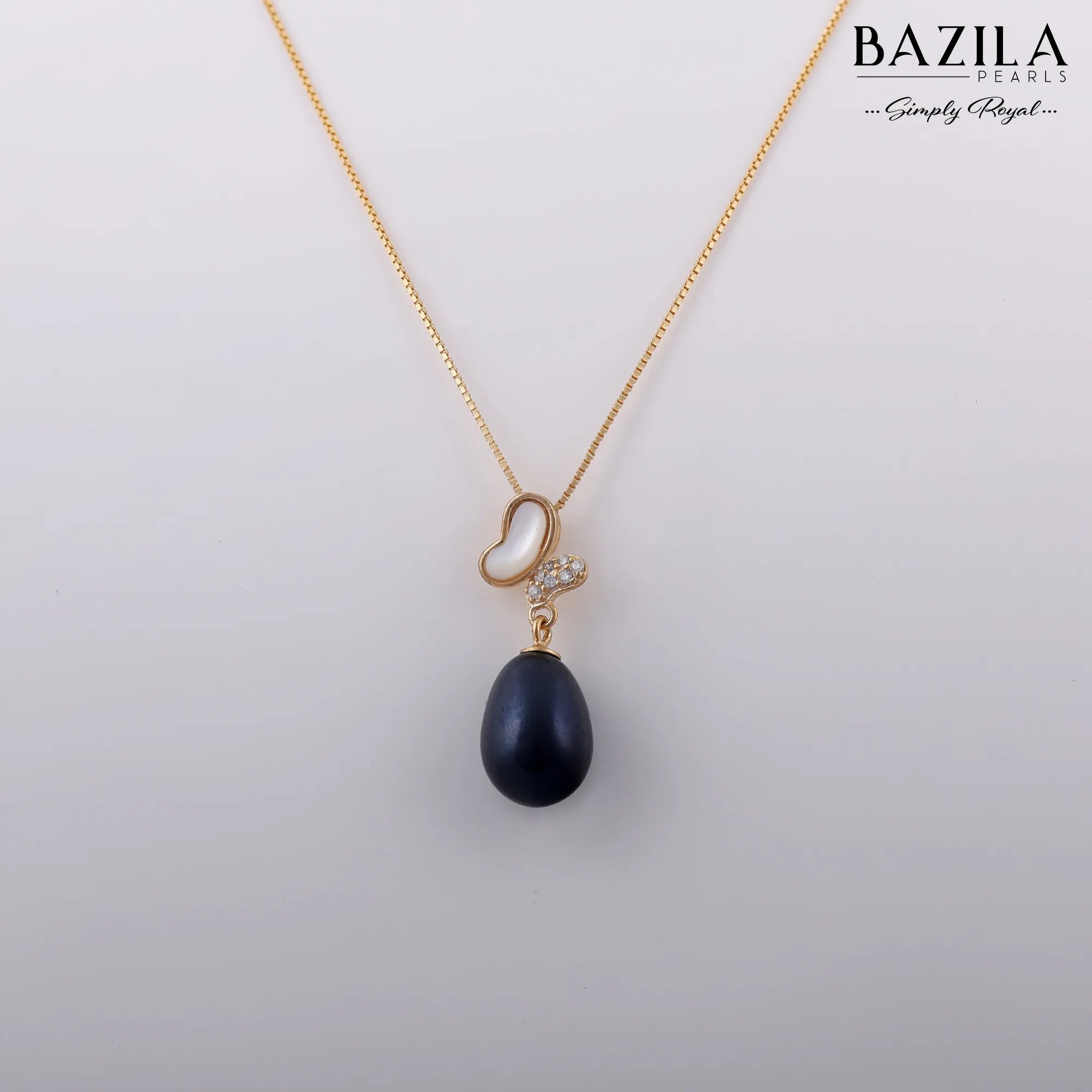 Noir Blossom Mother-of-Pearl Pendant