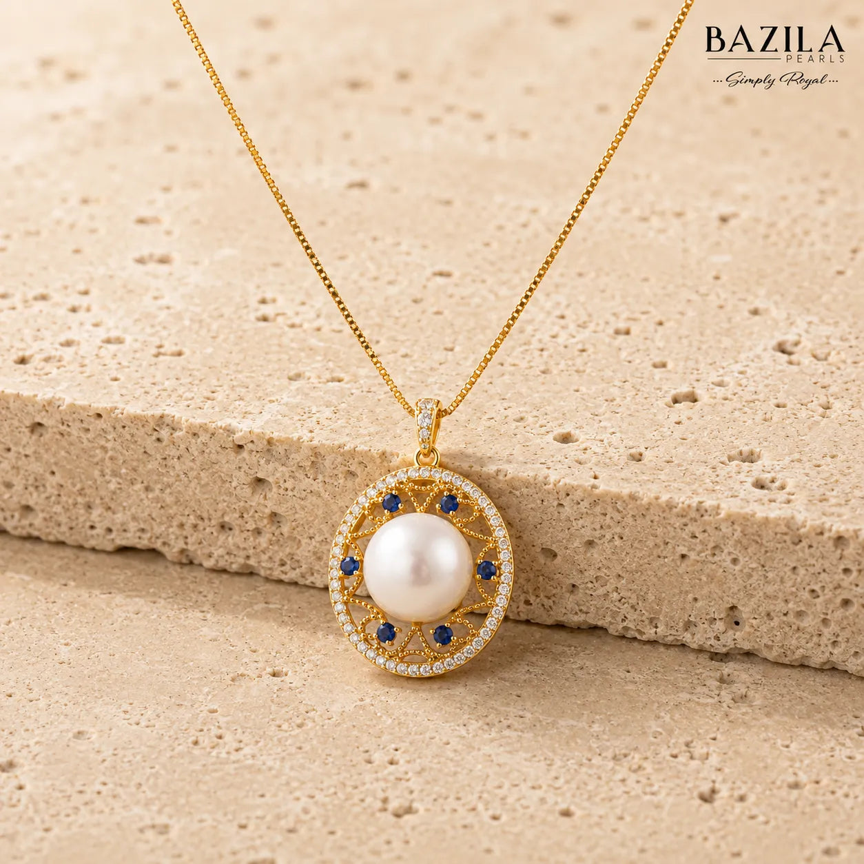 Celestial Halo Pearl Pendant