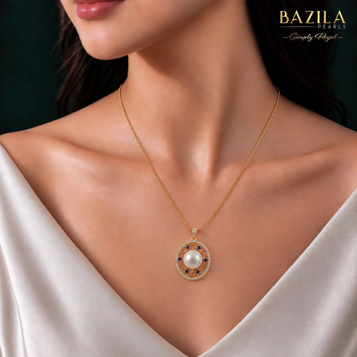 Celestial Halo Pearl Pendant
