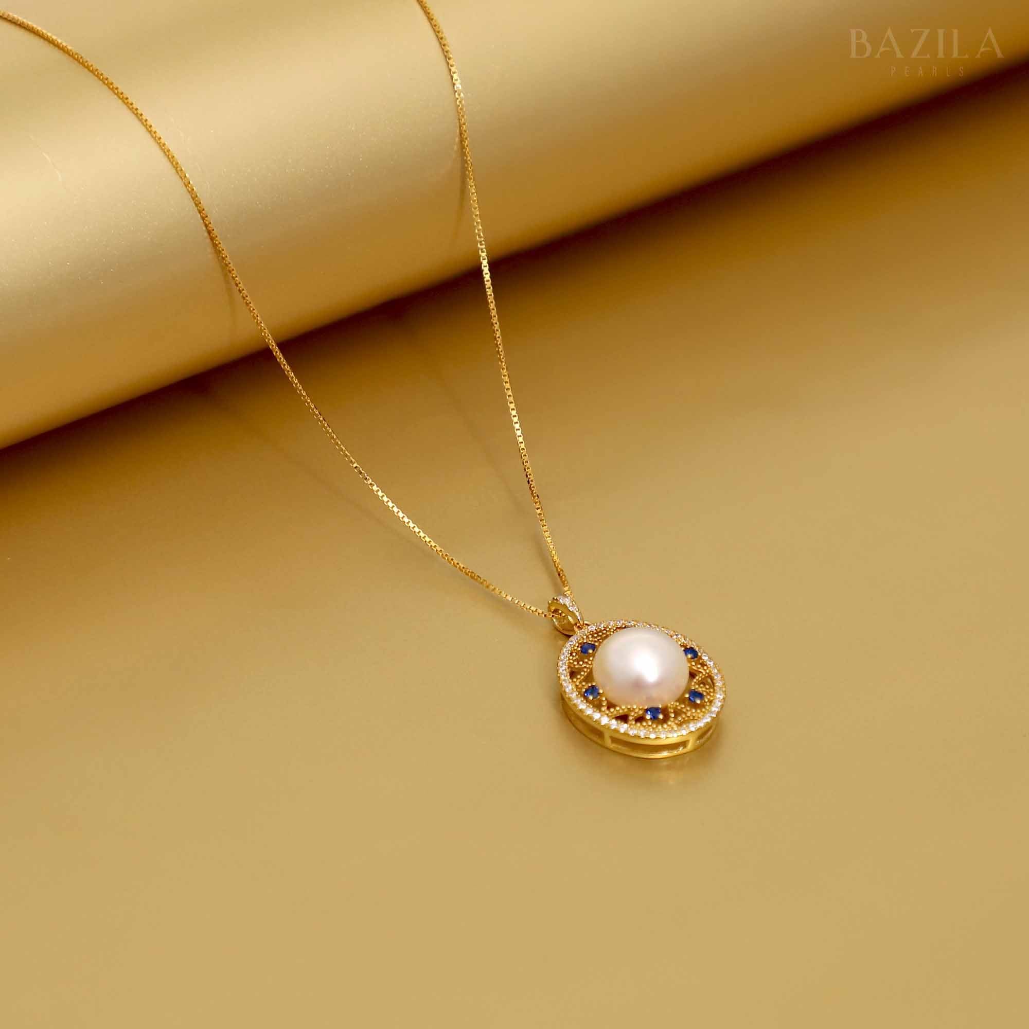 Celestial Halo Pearl Pendant