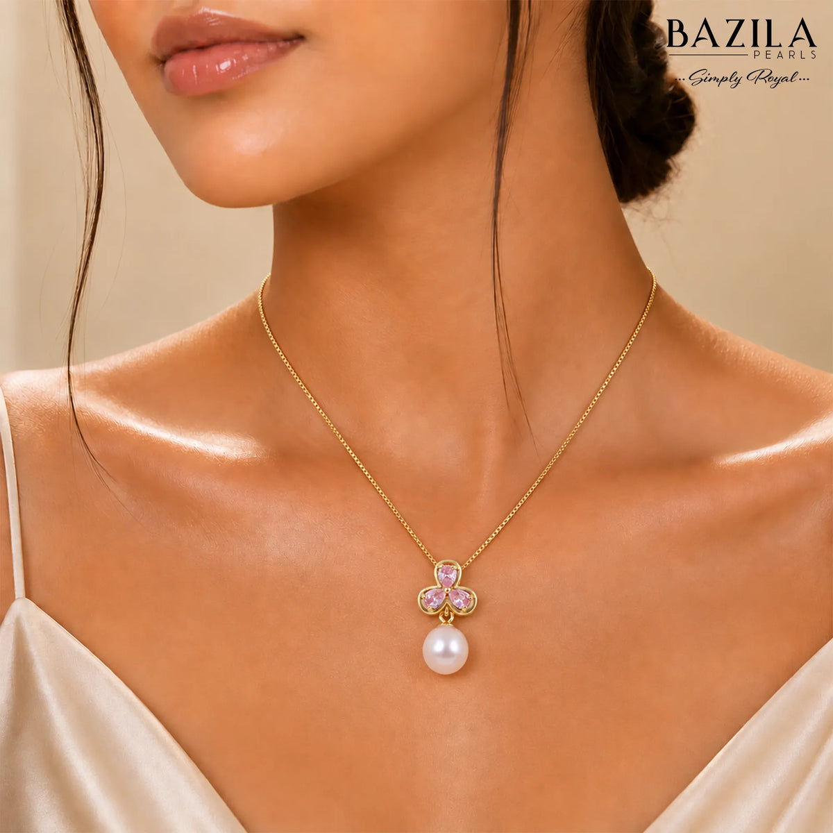 Petal Kiss with Mother-of-Pearl Pendant