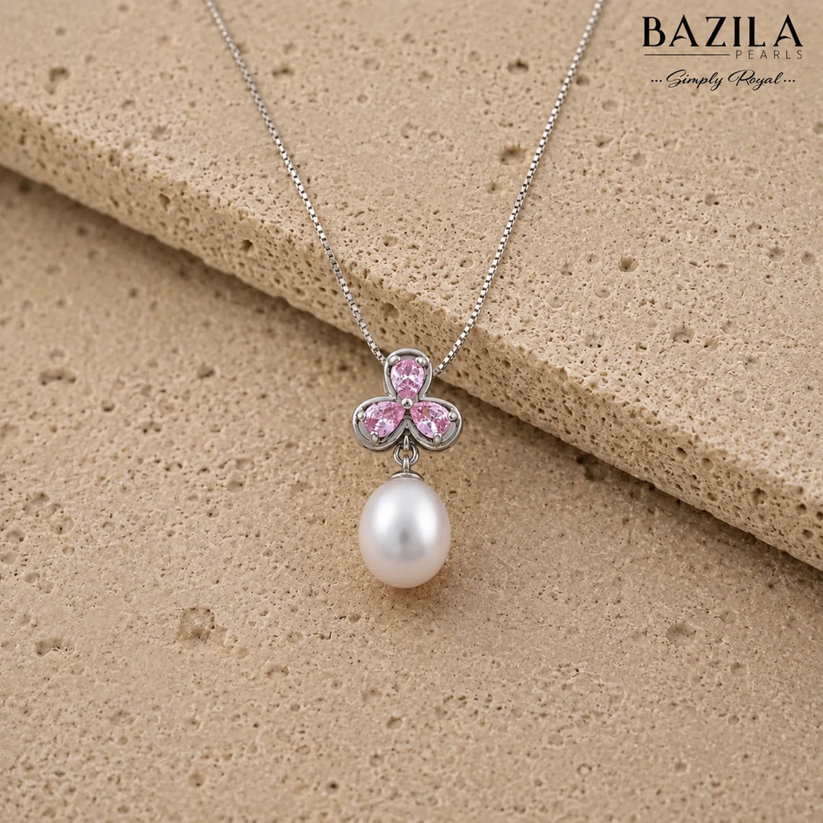 Blush Petal with Mother-of-Pearl Pendant