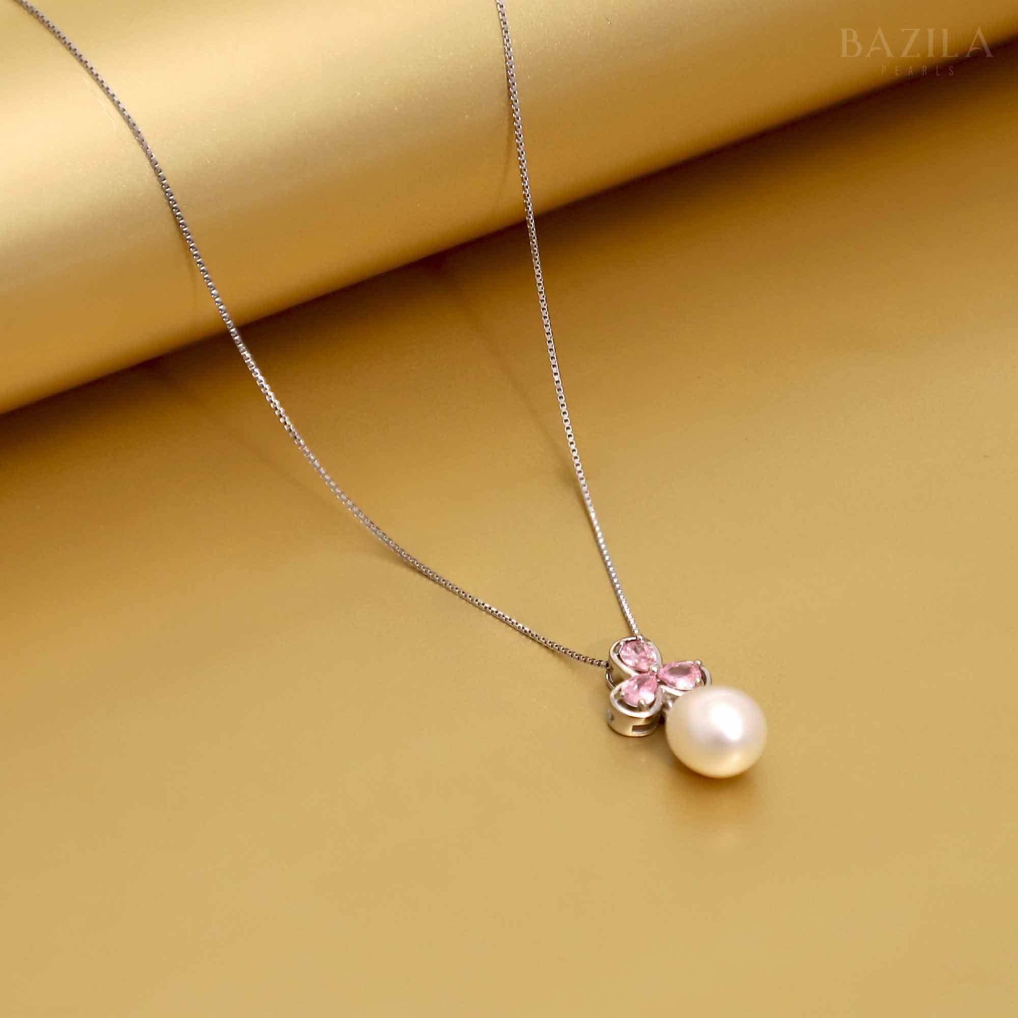 Blush Petal with Mother-of-Pearl Pendant