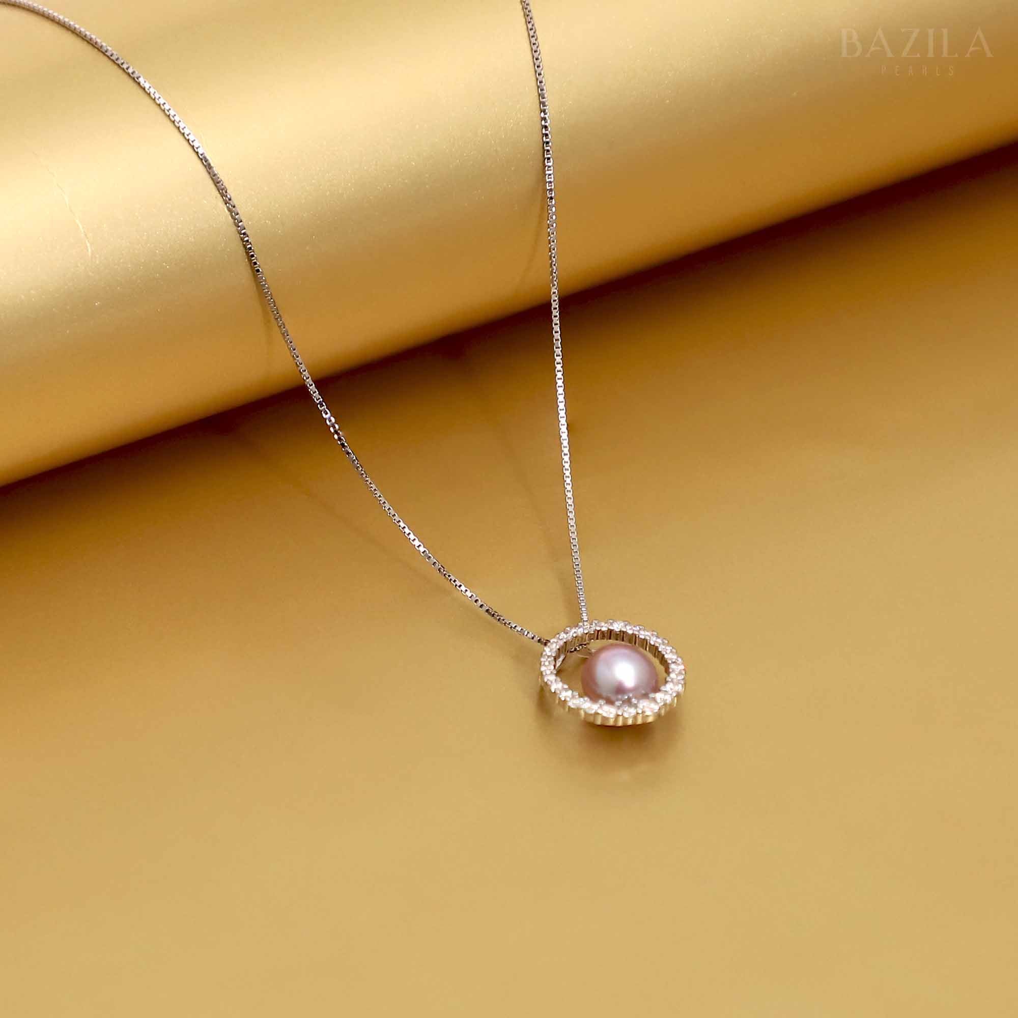 Rose Twilight Pearl Pendant