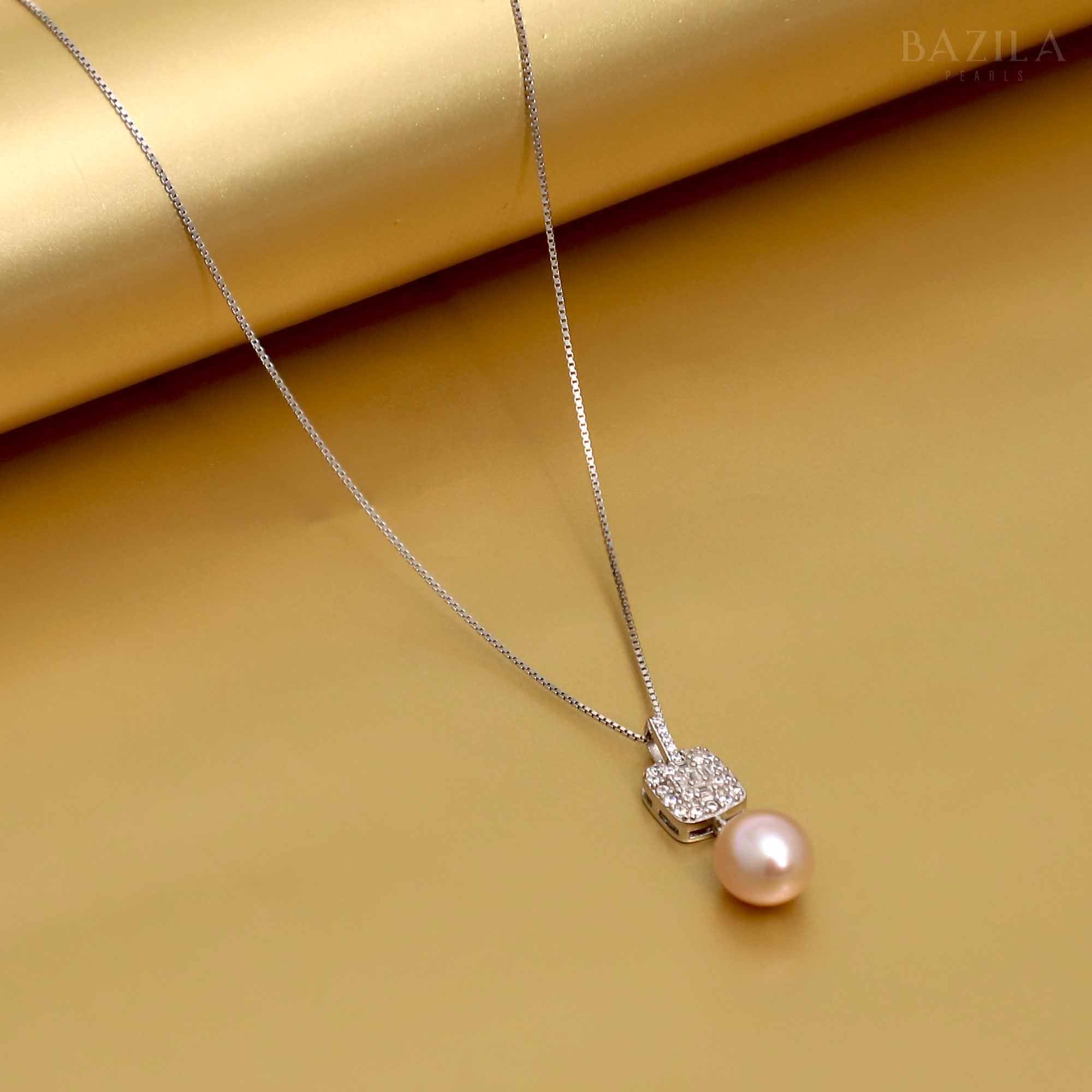 Crystal Bloom Pearl & Zircon Pendant
