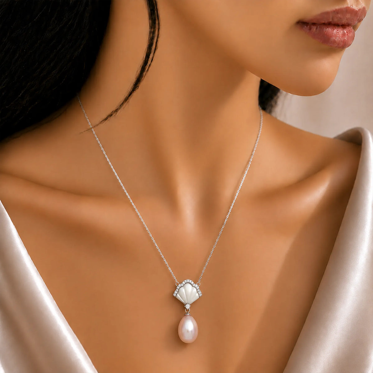 Blush Pearl & Mother of Pearl Charm