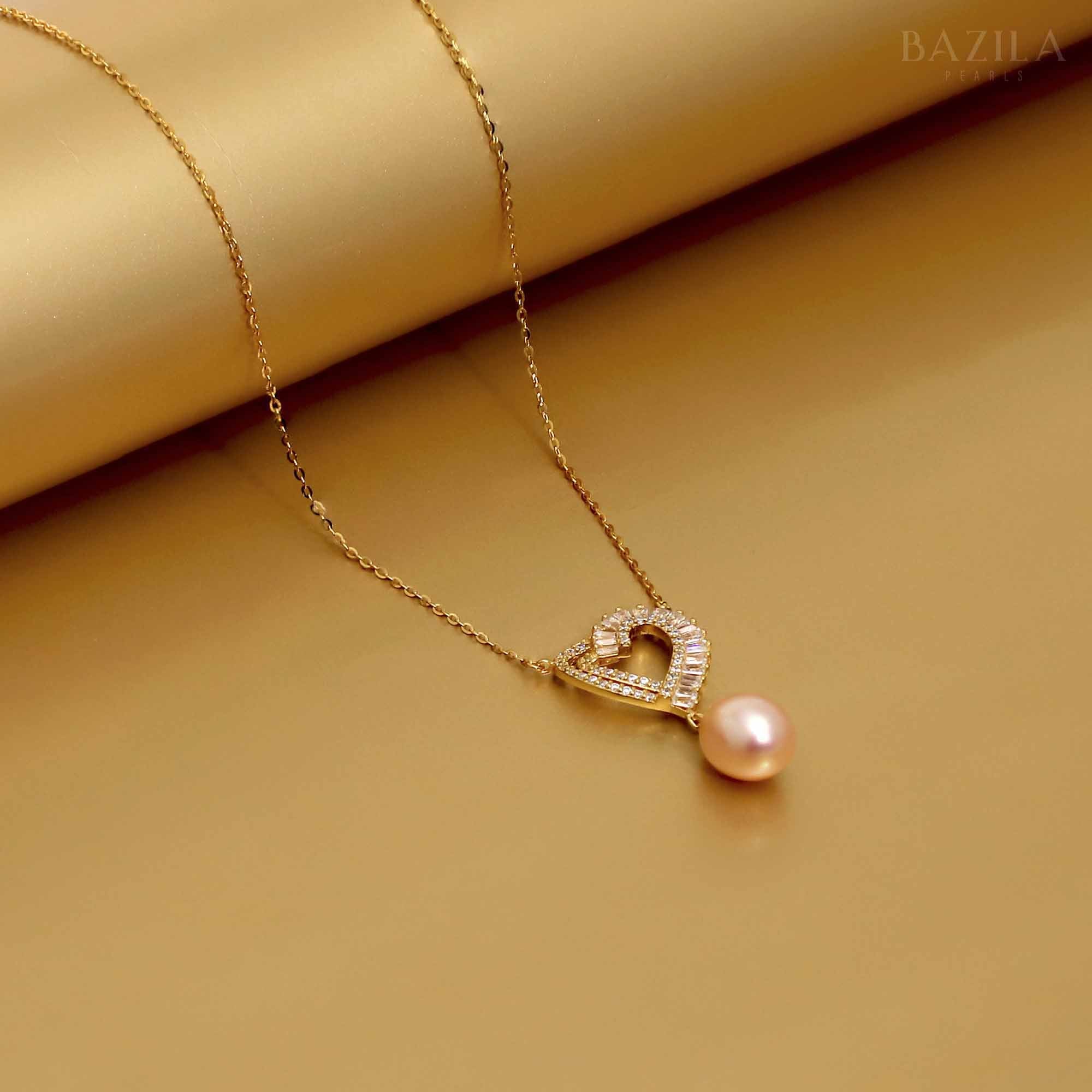 Forever Adore Pearl Heart Necklace