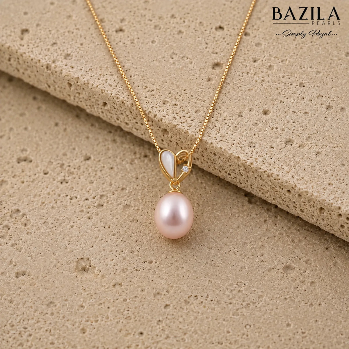 Rosegold Whisper Pearl Pendant & Mother Of pearl