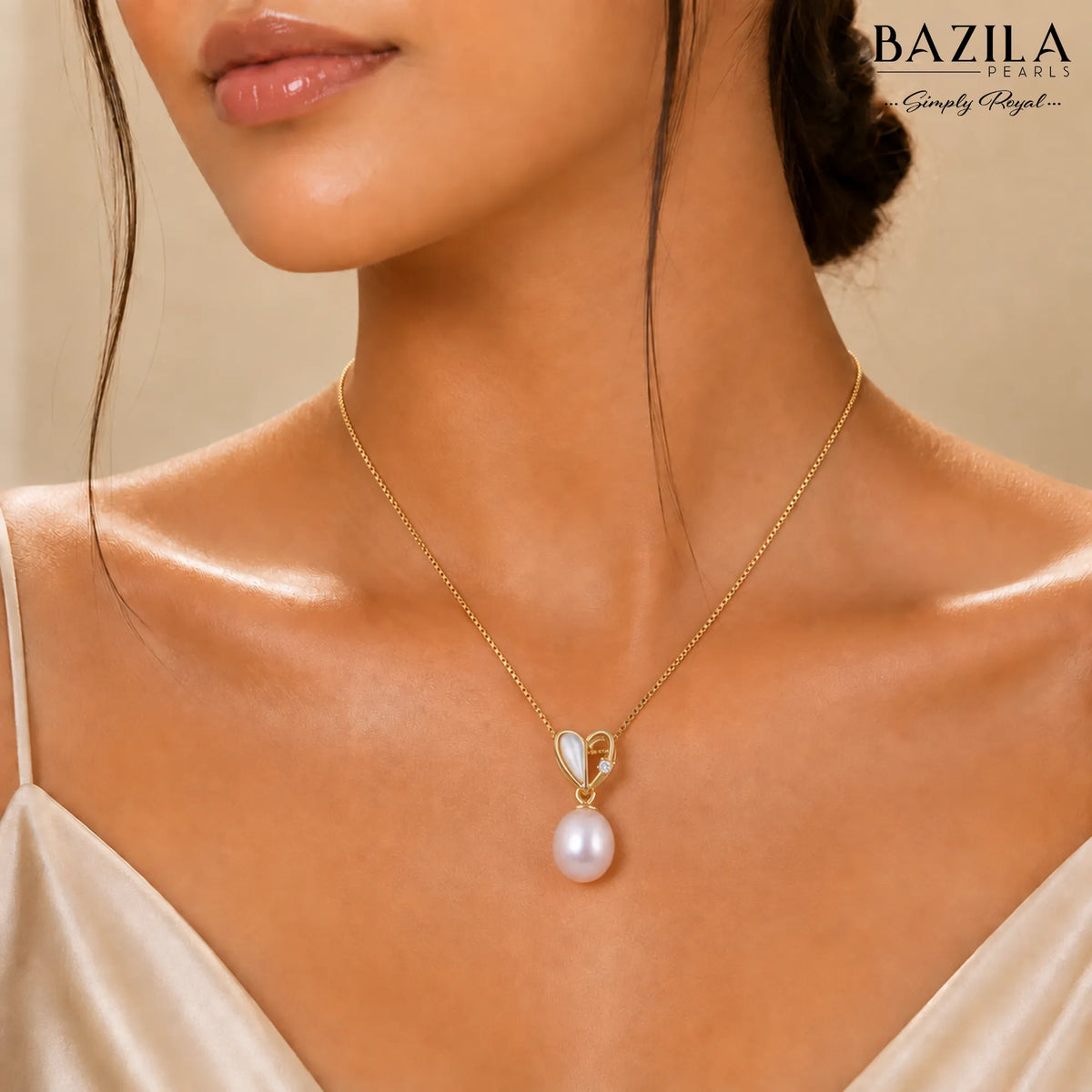 Rosegold Whisper Pearl Pendant & Mother Of pearl