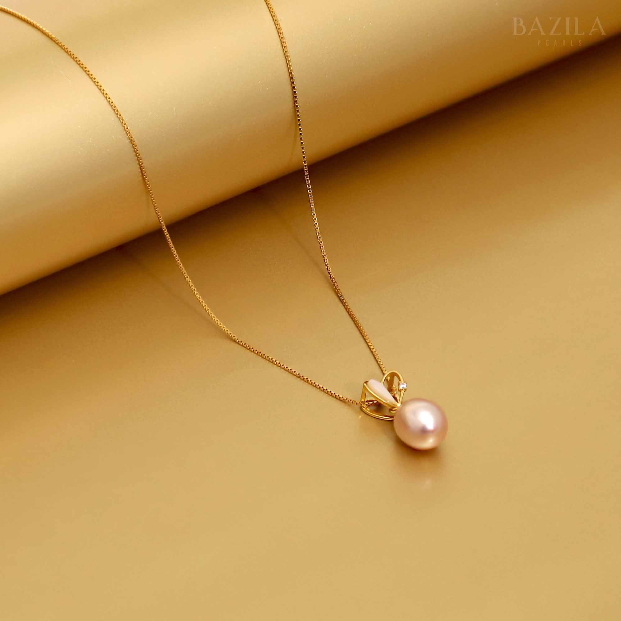 Rosegold Whisper Pearl Pendant & Mother Of pearl
