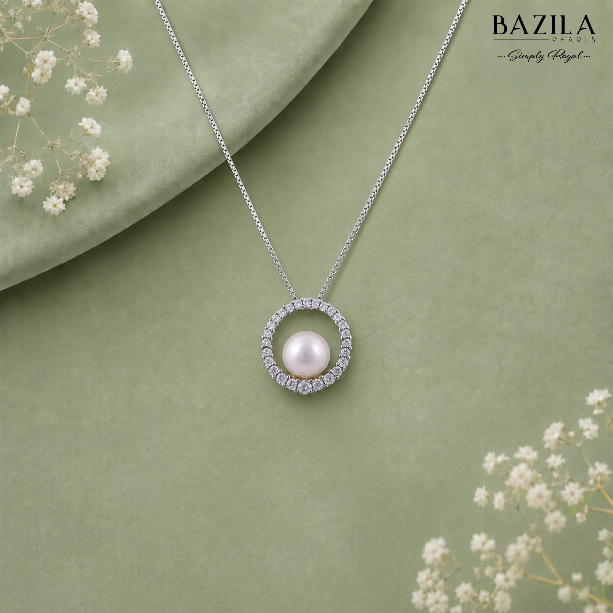 Lunar Pearl Halo Pendant