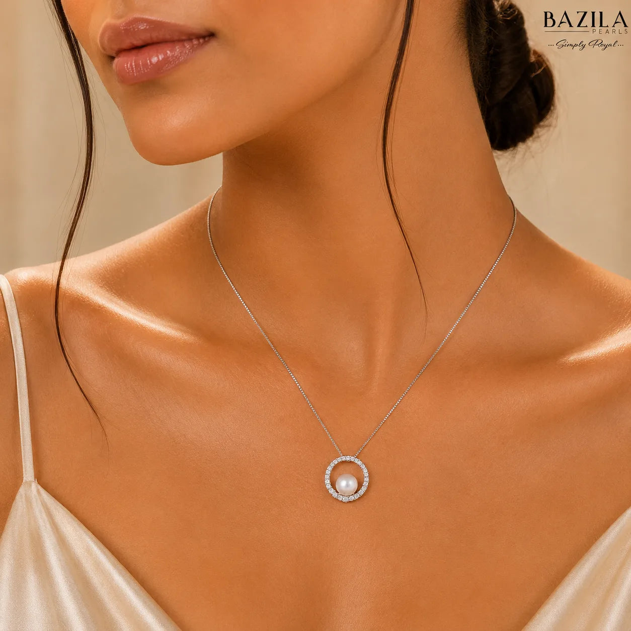 Lunar Pearl Halo Pendant