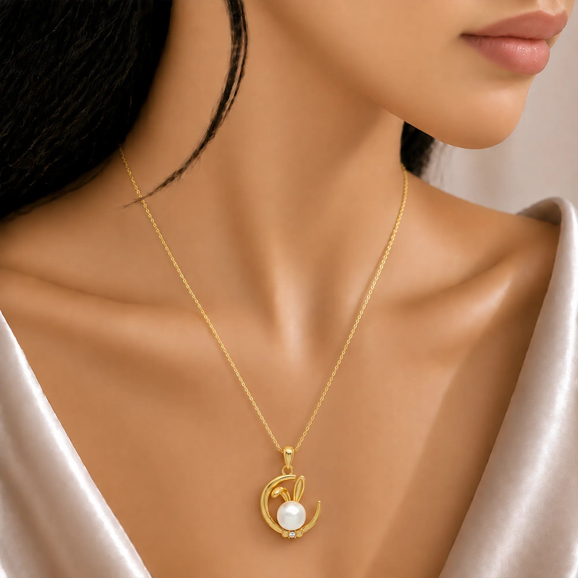 Golden Glow: A Pearl Pendant of Timeless Elegance