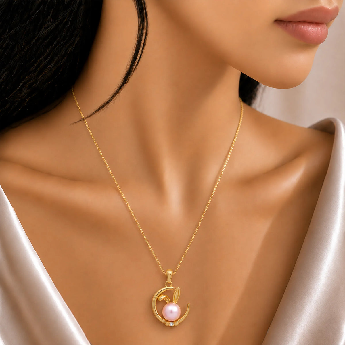 Rosy Glow: A Timeless Pink Pearl Pendant