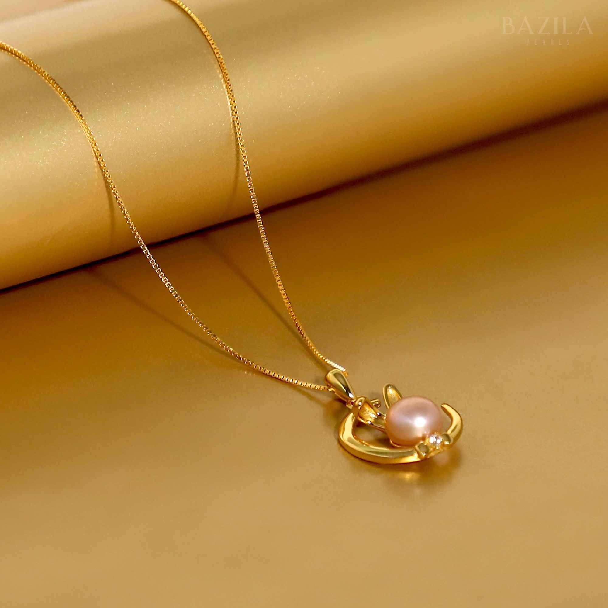 Rosy Glow: A Timeless Pink Pearl Pendant