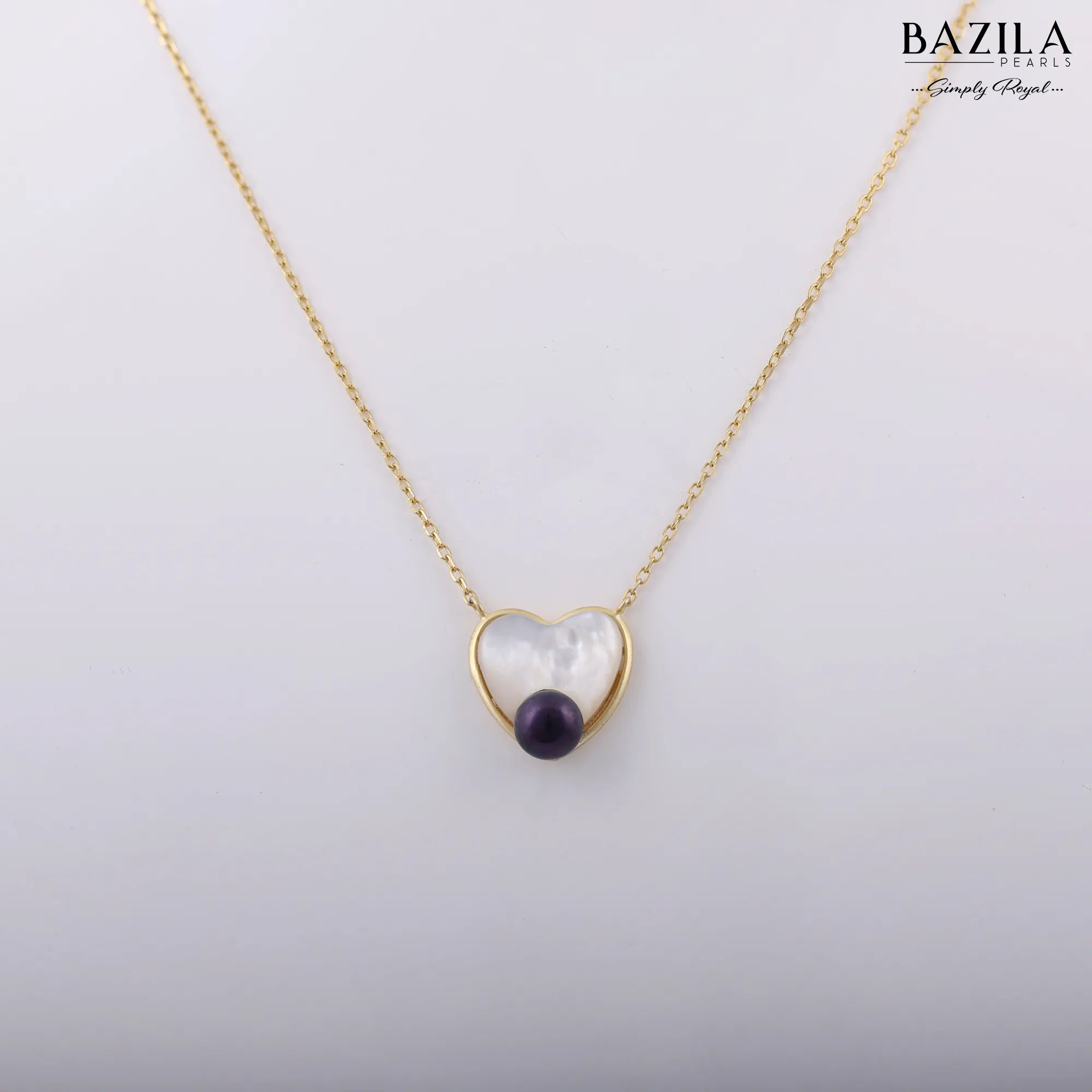 Sophisticated Freshwater Button Pearl Pendant – 8mm Gold & Black, Rhodium Silver
