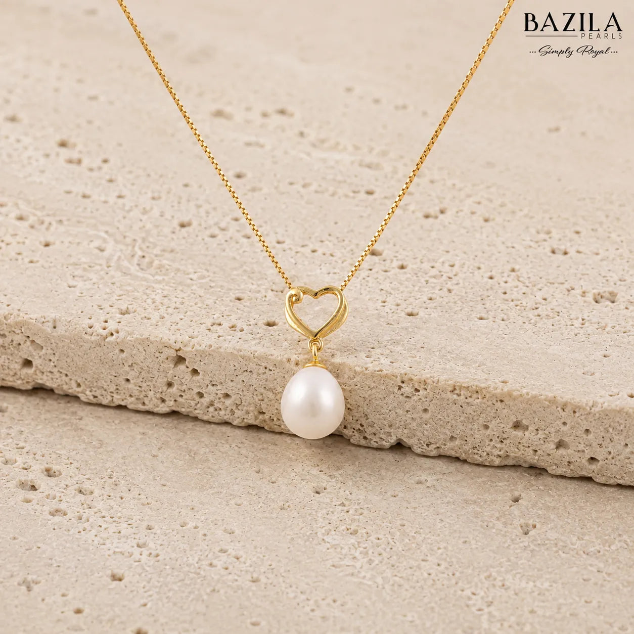 Timeless Elegance with 8mm AAA Drop Pearl Pendant - White Gold