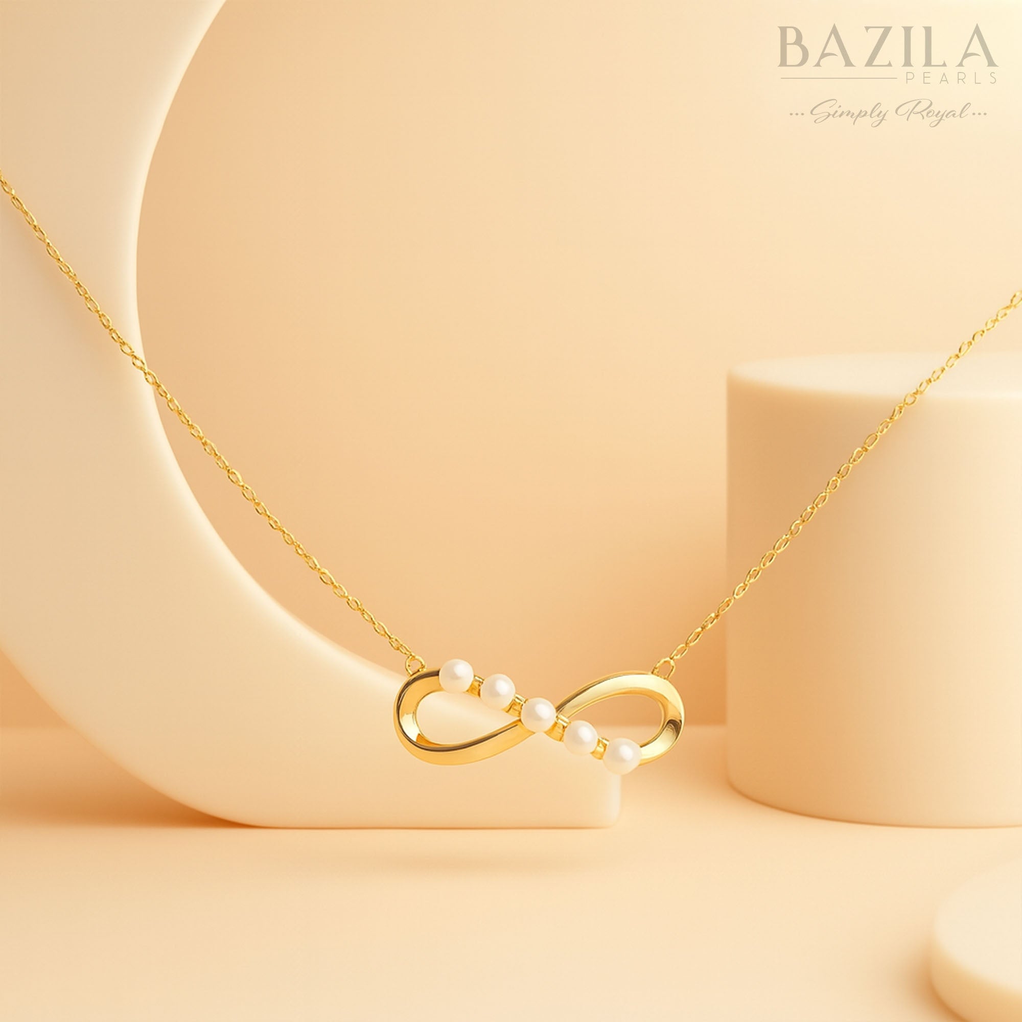 Designer Freshwater Pearl Infinity Loop Pendant