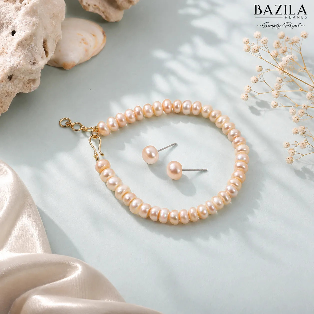 Classic Freshwater Pink Pearl Jewelry Set