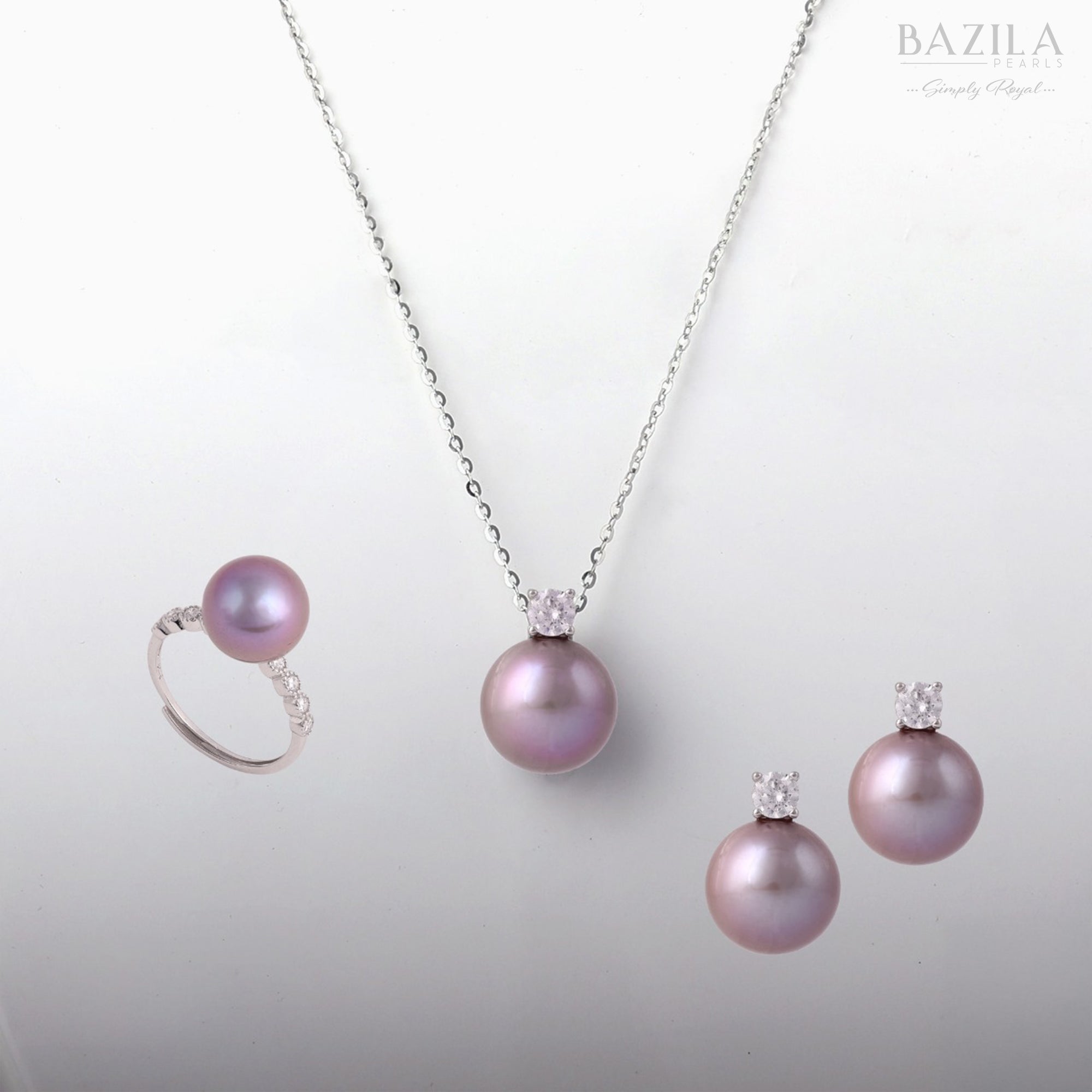 Luxury Edison Pearl Pendant, Earrings & Ring Set