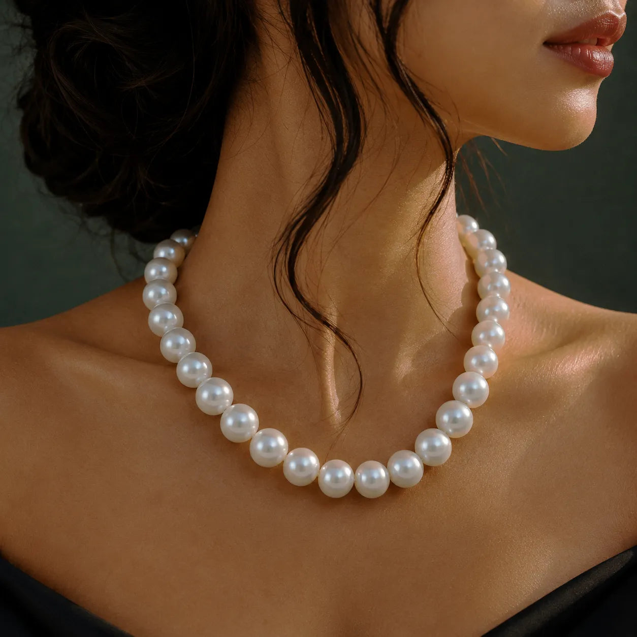 Timeless Elegant White Sea Pearl Necklace