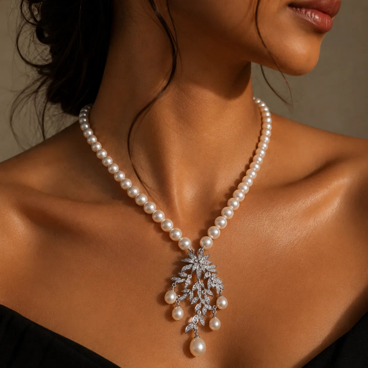 Lustrous Single-Strand Pearl Necklace – A Timeless Classic