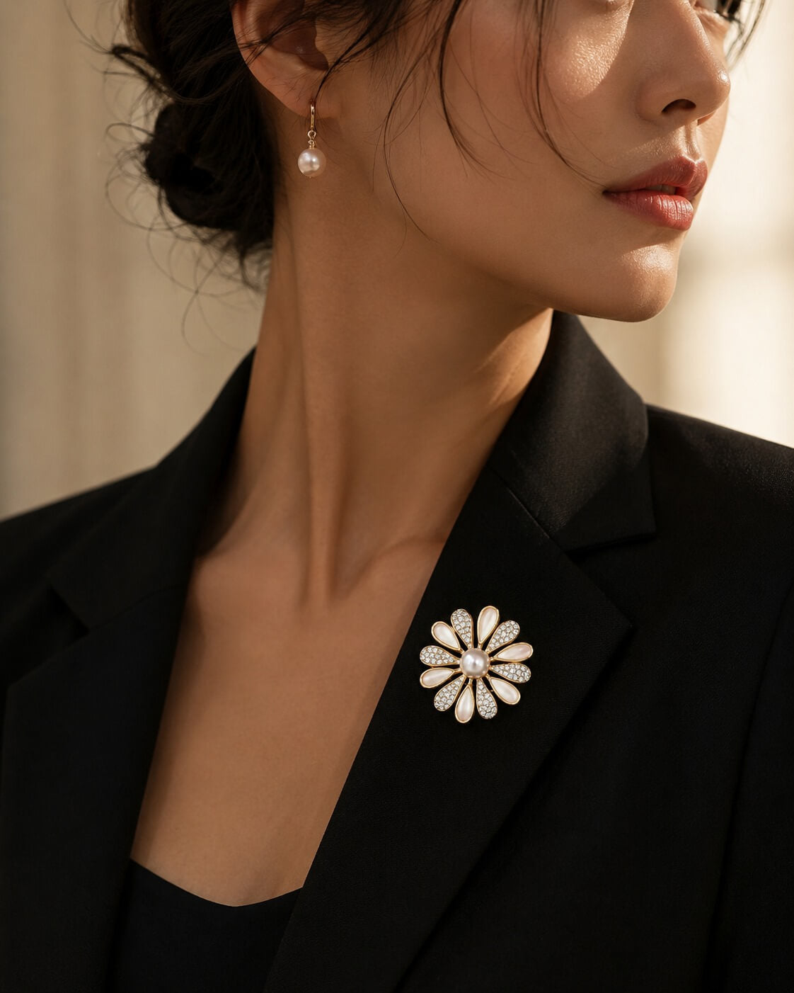 Tranquil Akoya Pearl Brooch