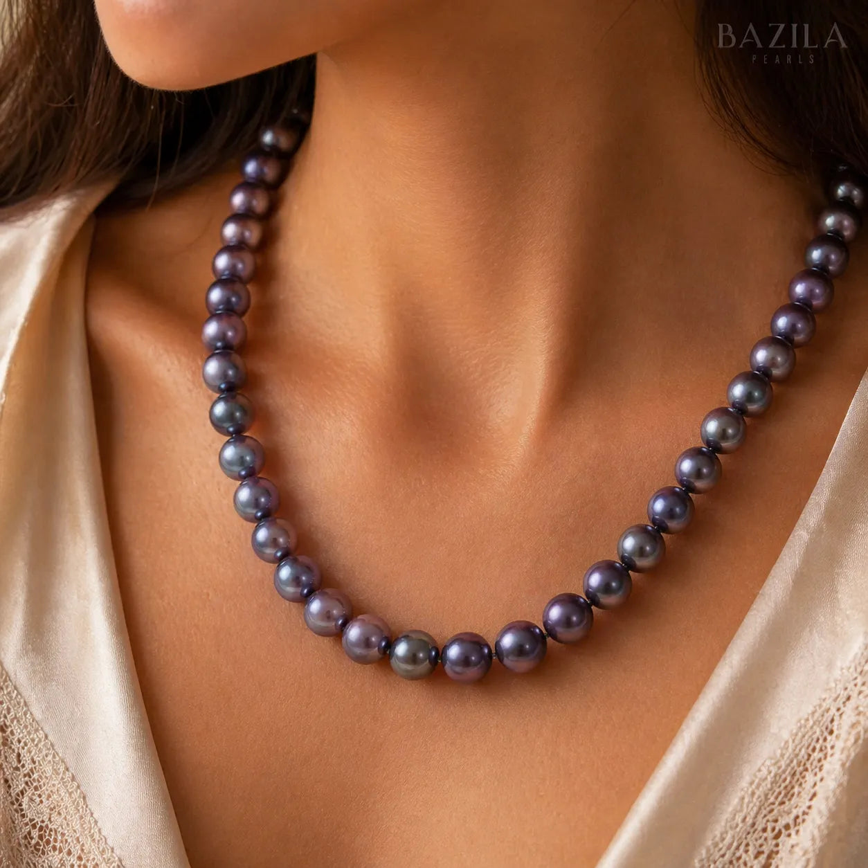 Ocean's Whisper Purple Edison Pearl Necklace