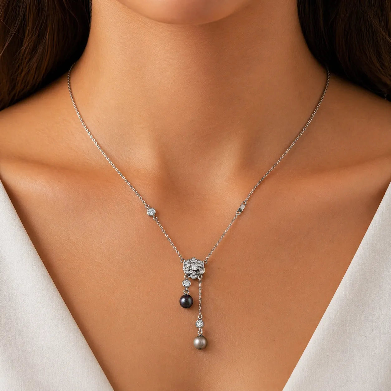 Seafoam Spark Tahitian Pearl Pendant