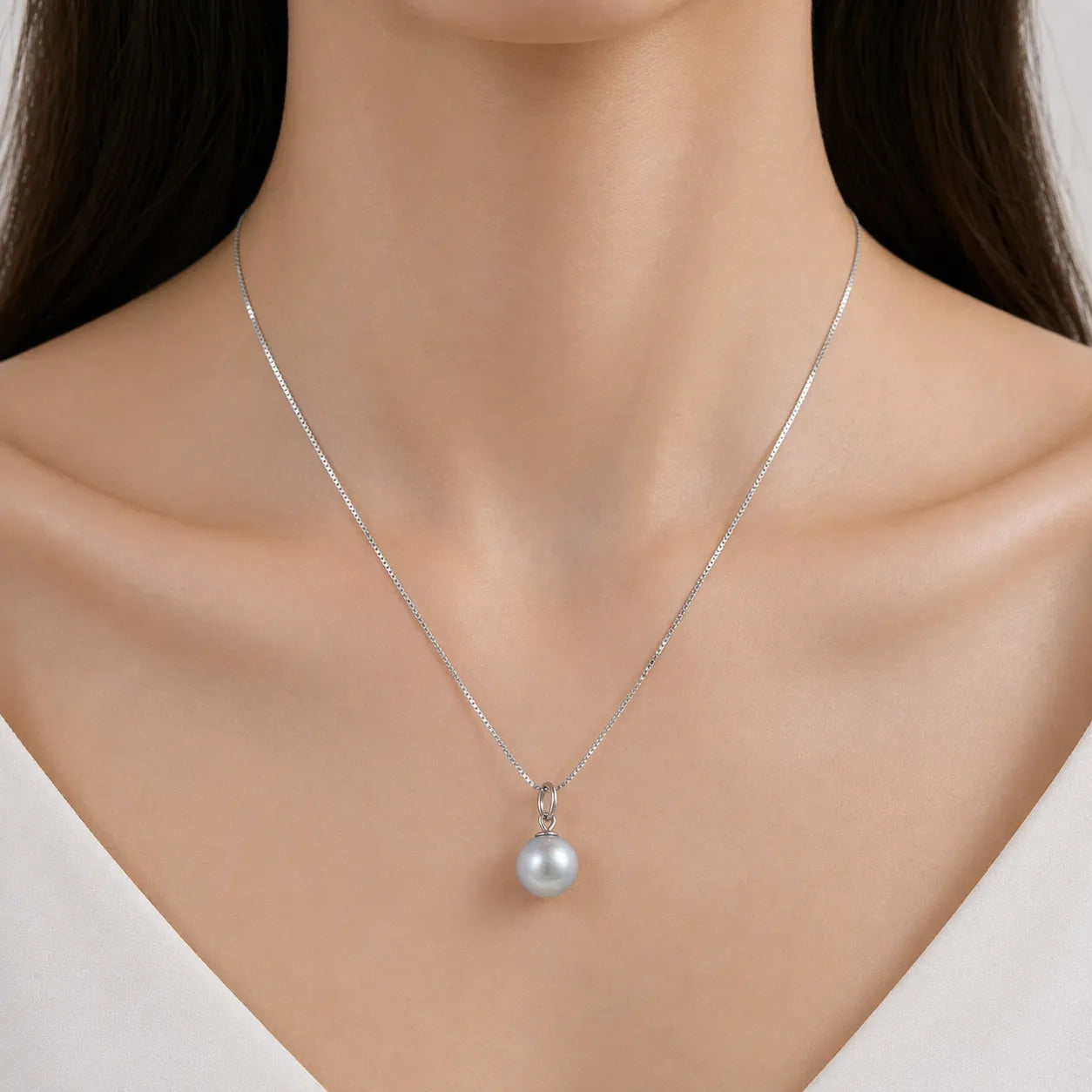Ocean Mist Akoya Grey Pearl Charm