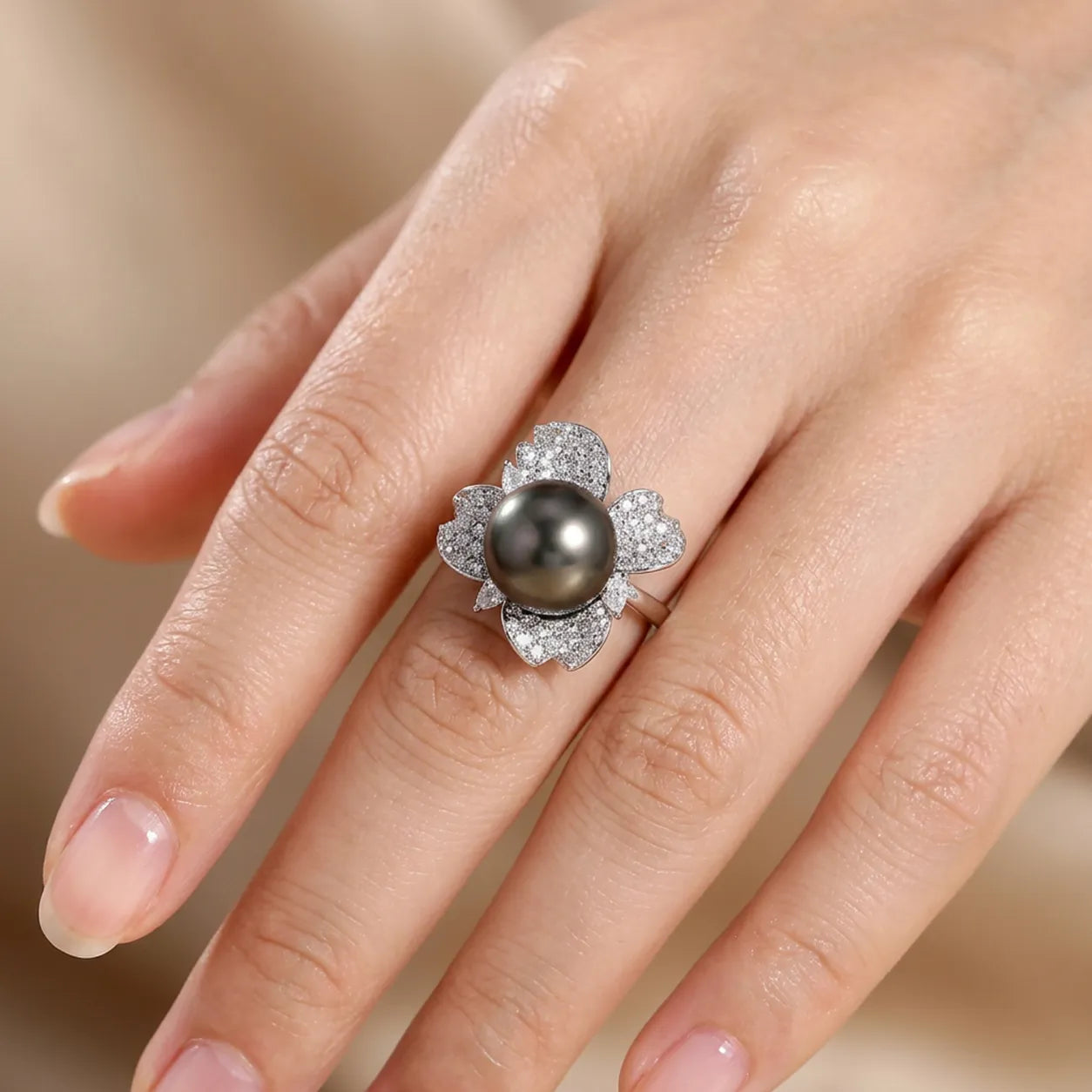 Oceanic Tahitian Pearl Elegance Ring